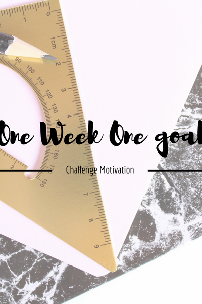one week one goal challenge motivation
