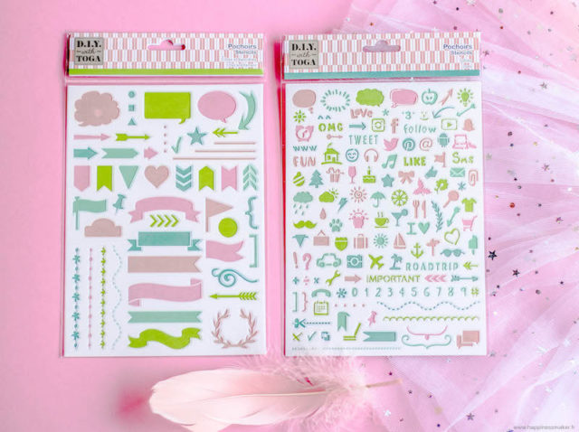 Pochoir Bullet Journal Icônes - 15x21cm - Plastique Transparent - Pour Agendas DIY Et Création