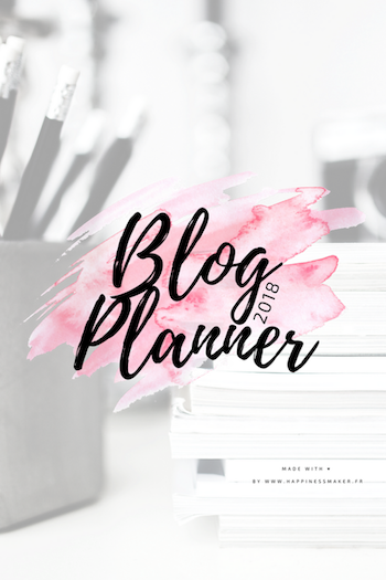 blog planner 2018