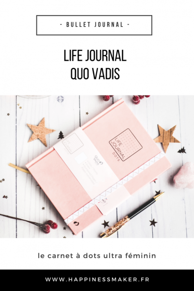 bullet journal carnet feminin 2018 Quo vadis life journal pages dots
