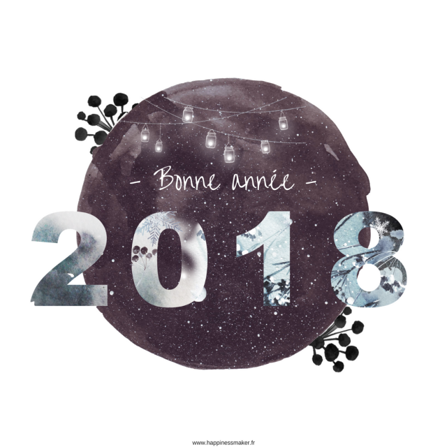 carte bonne année 2018