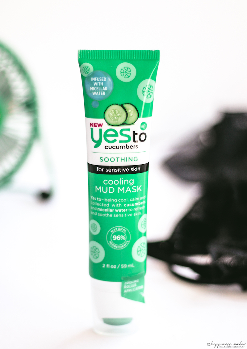 yes to gamme concombre peaux sensibles masque roll on