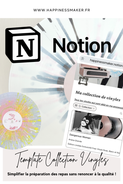 template notion collection de vinyles gratuit